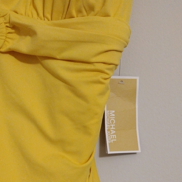 Michael Kors Yellow Swimsuit with Gathered Detail - Picture 3 of 7